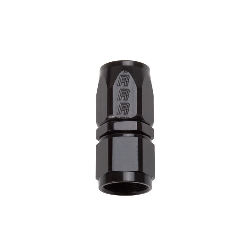 Russell Fuel Hose Fitting 610055; Pro Classic Full Flow Hose End Black Anodized -12AN Straight -12AN Female 