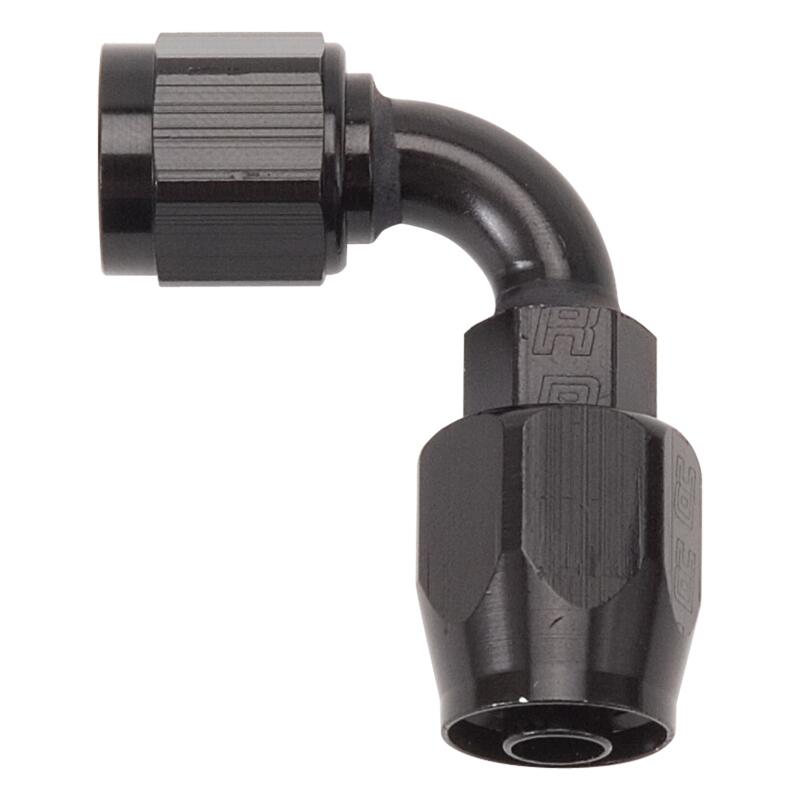 Russell Fuel Hose Fitting 610185; Pro Classic Swivel Hose End Black Anodized -10AN 90 deg. -10AN Female 