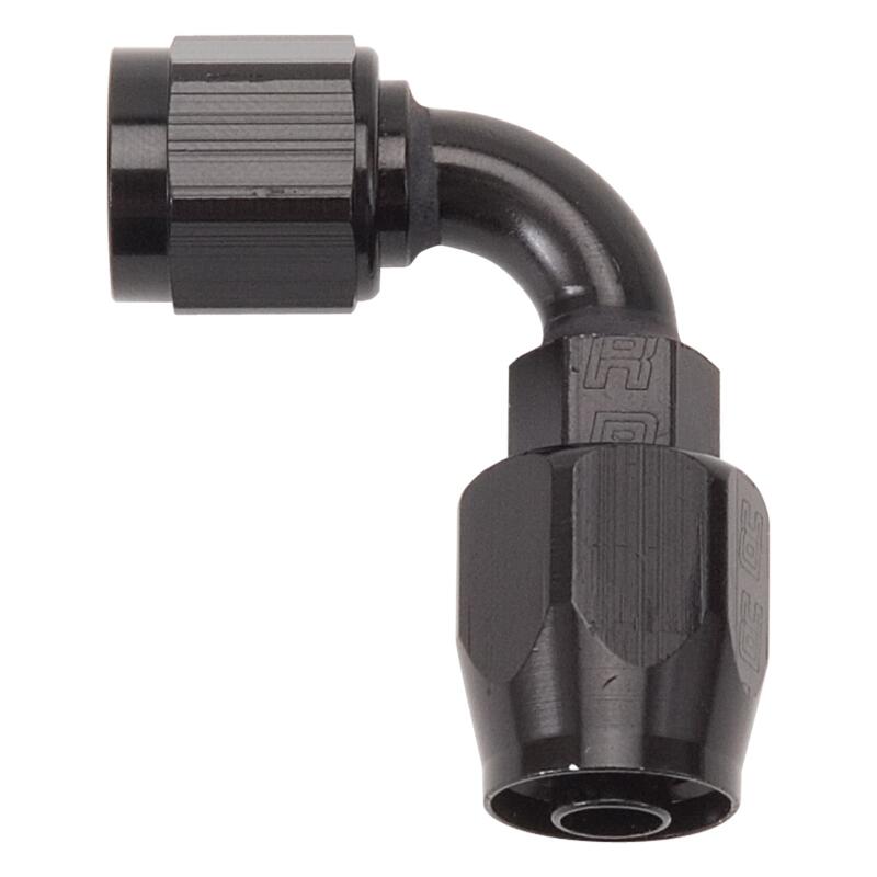 Russell Fuel Hose Fitting 610205; Pro Classic Swivel Hose End Black Anodized -16AN 90 deg. -16AN Female 