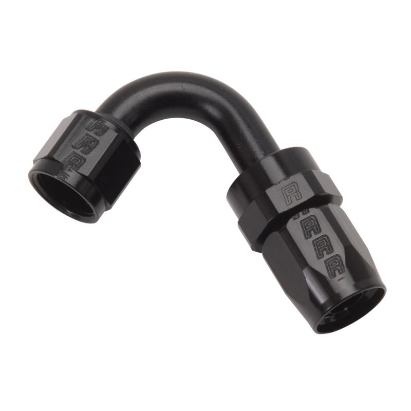 Russell Fuel Hose Fitting 613415; Pro Classic Swivel Hose End Black Anodized -08AN 120 deg. -08AN Female 