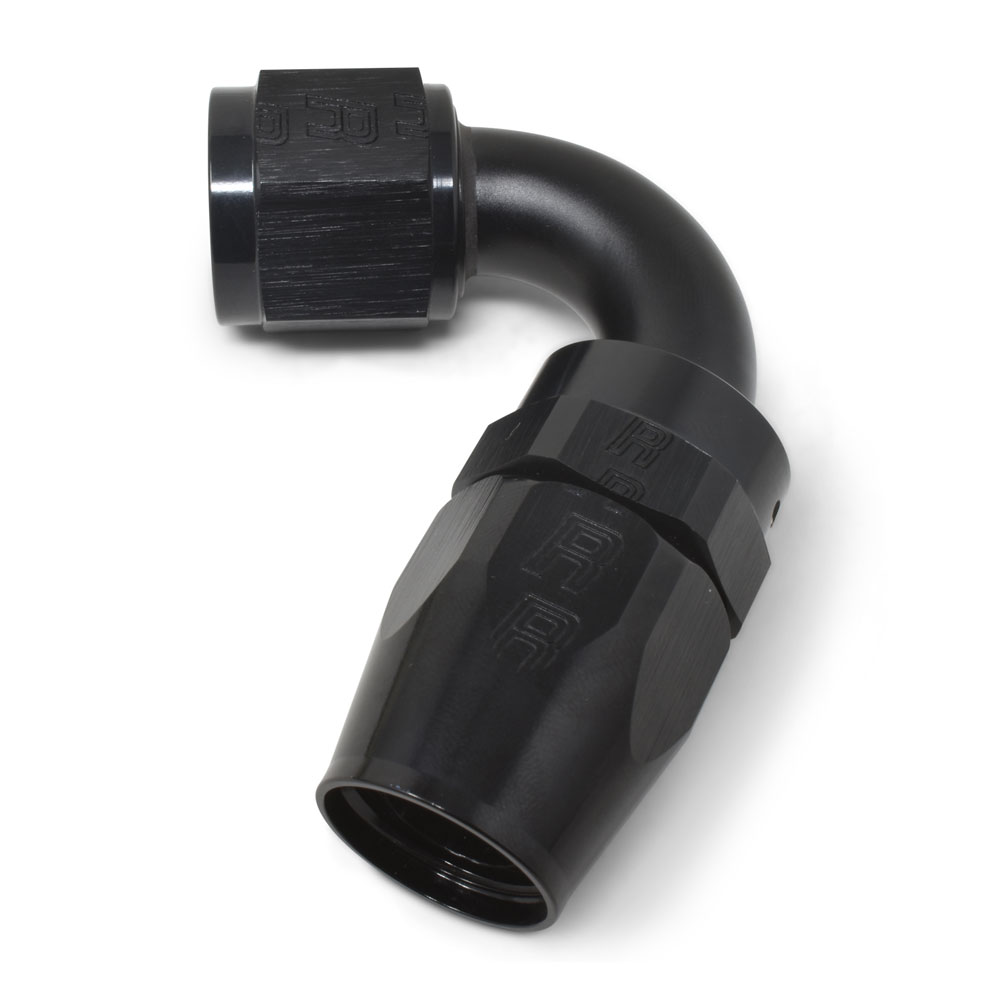 Russell Fuel Hose Fitting 613435; Pro Classic Swivel Hose End Black Anodized -12AN 120 deg. -12AN Female 