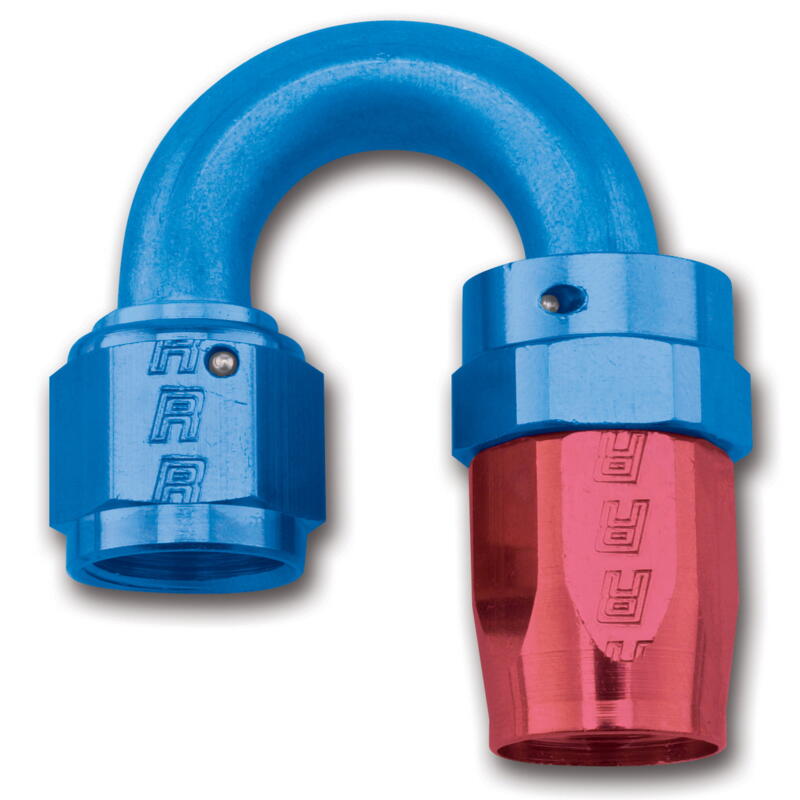 Russell Fuel Hose Fitting 613500; Swivel Hose End Blue/Red Anodized -06AN 180 deg. -06AN Female 