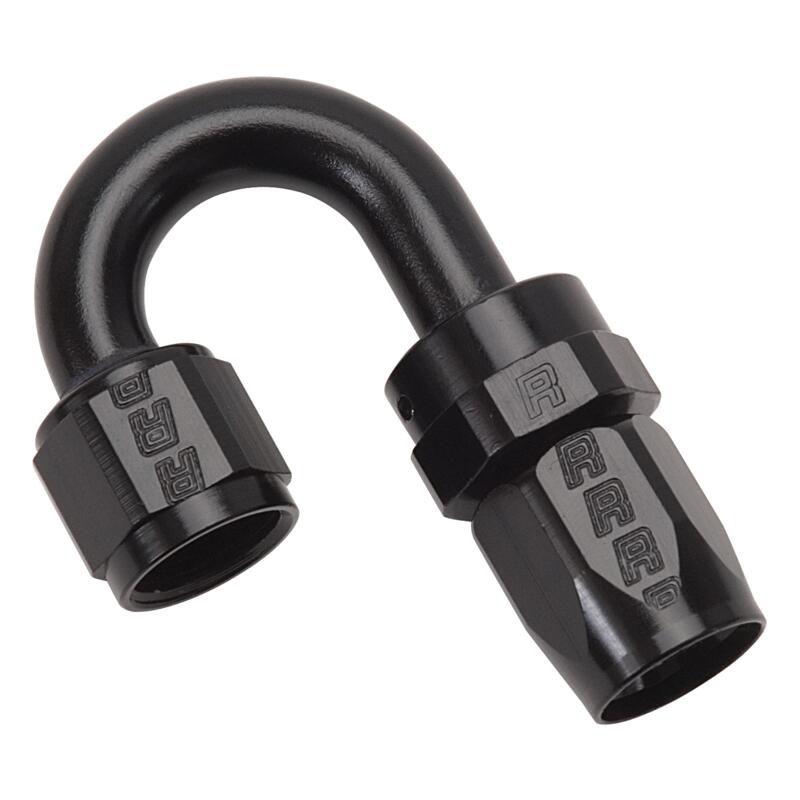 Russell Hose End 613525; Pro Classic Swivel Hose End Black Anodized -10AN 180 deg. -10AN Female 