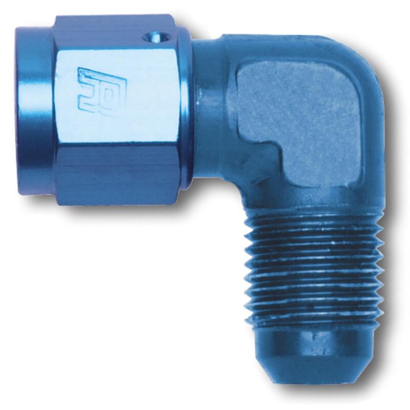 Russell AN Fitting 614808; AN to AN Coupler Blue -08AN Female 90 deg. -08AN Male 