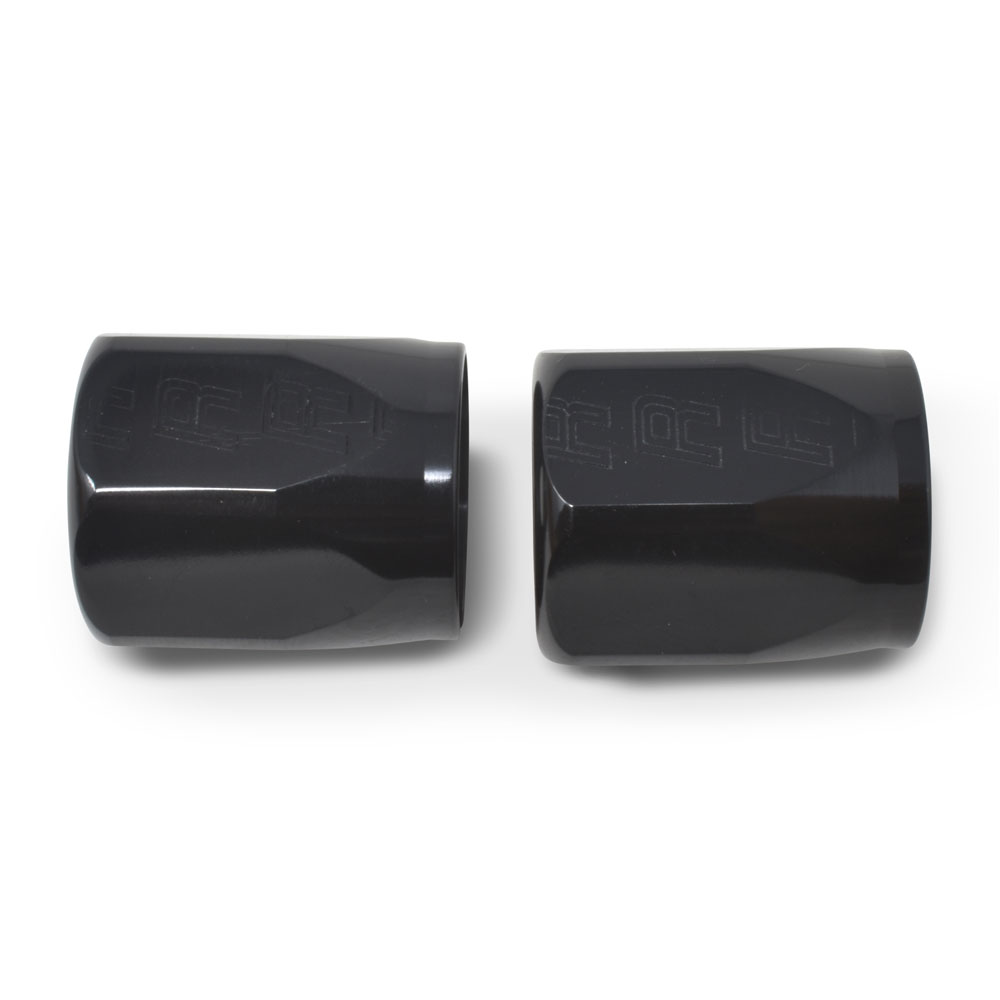 Russell Fuel Hose Fitting Socket 615523; Hose End Socket Black Anodized -06AN Straight 