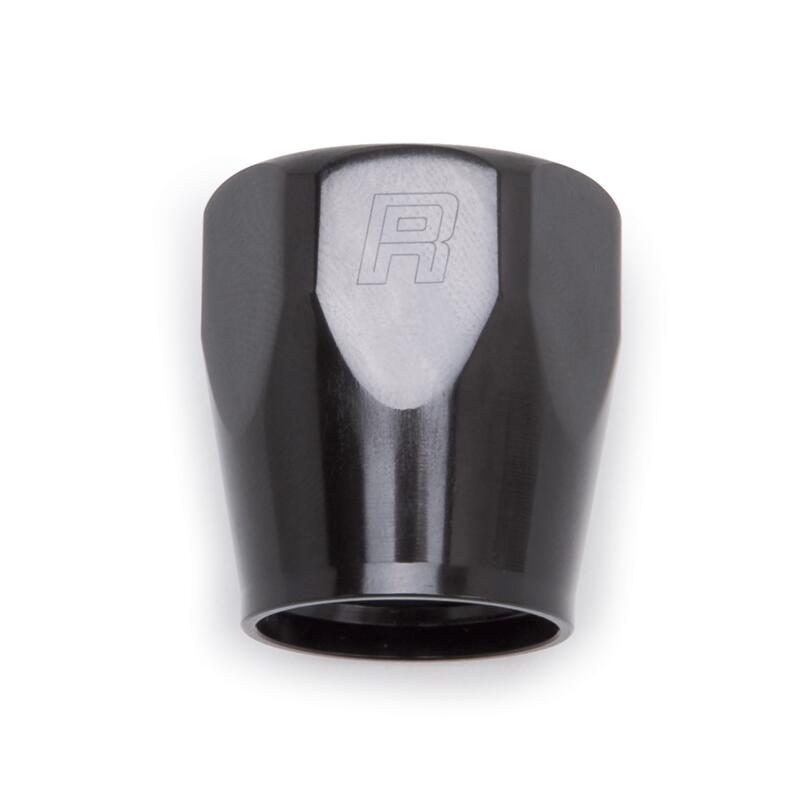 Russell Fuel Hose Fitting Socket 615533; Hose End Socket Black Anodized -08AN Straight 
