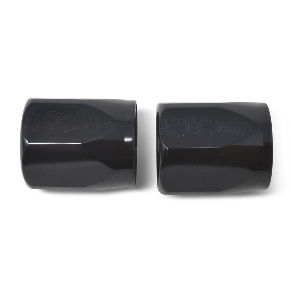 Russell Fuel Hose Fitting Socket 615533; Hose End Socket Black Anodized -08AN Straight 