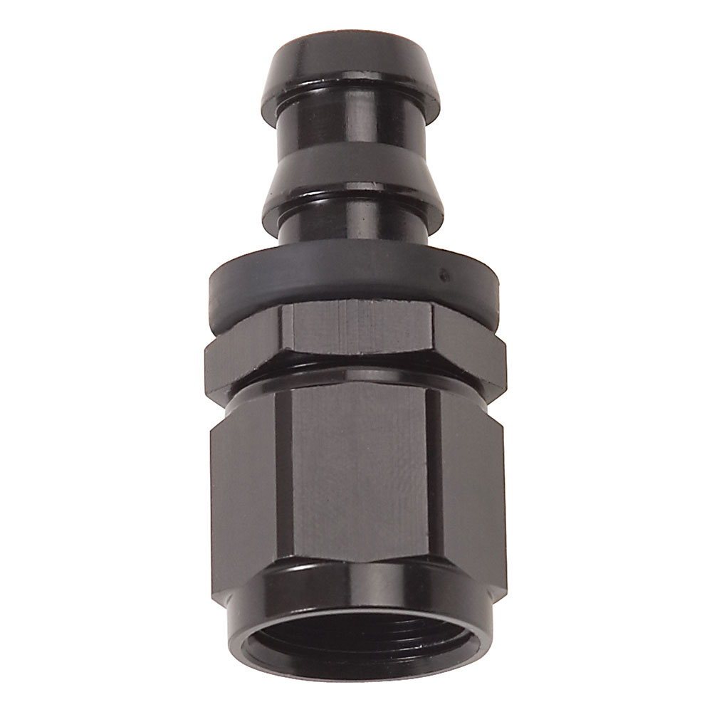 Russell Hose End 624013; Twist Lok Hose End Black Anodized -06AN Straight -06AN Female 