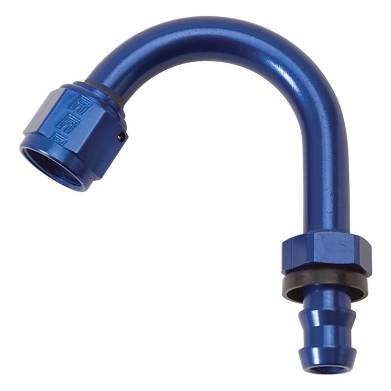 Russell Fuel Hose Fitting 626010; Non Swivel Hose End Blue Anodized -08AN 120 deg. -08AN Female 