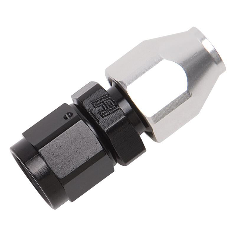 Russell Tube Fitting 639213; AN to Hard Line Adapter Black Anodized -06AN Male Straight 3/8 in. Tube 