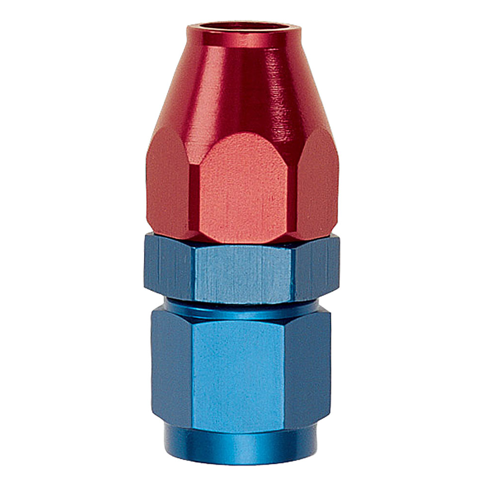 Russell Tube Fitting 639220; AN to Hard Line Adapter Red/Blue Anodized -08AN Female Straight 1/2 in. Tube 