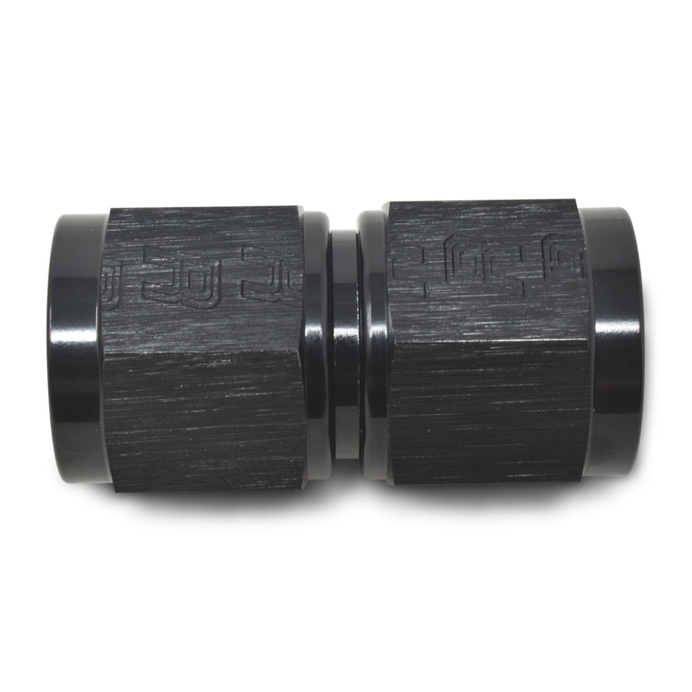 Russell AN Fitting 640003; AN to AN Coupler Black -06AN Female Straight -06AN Female 