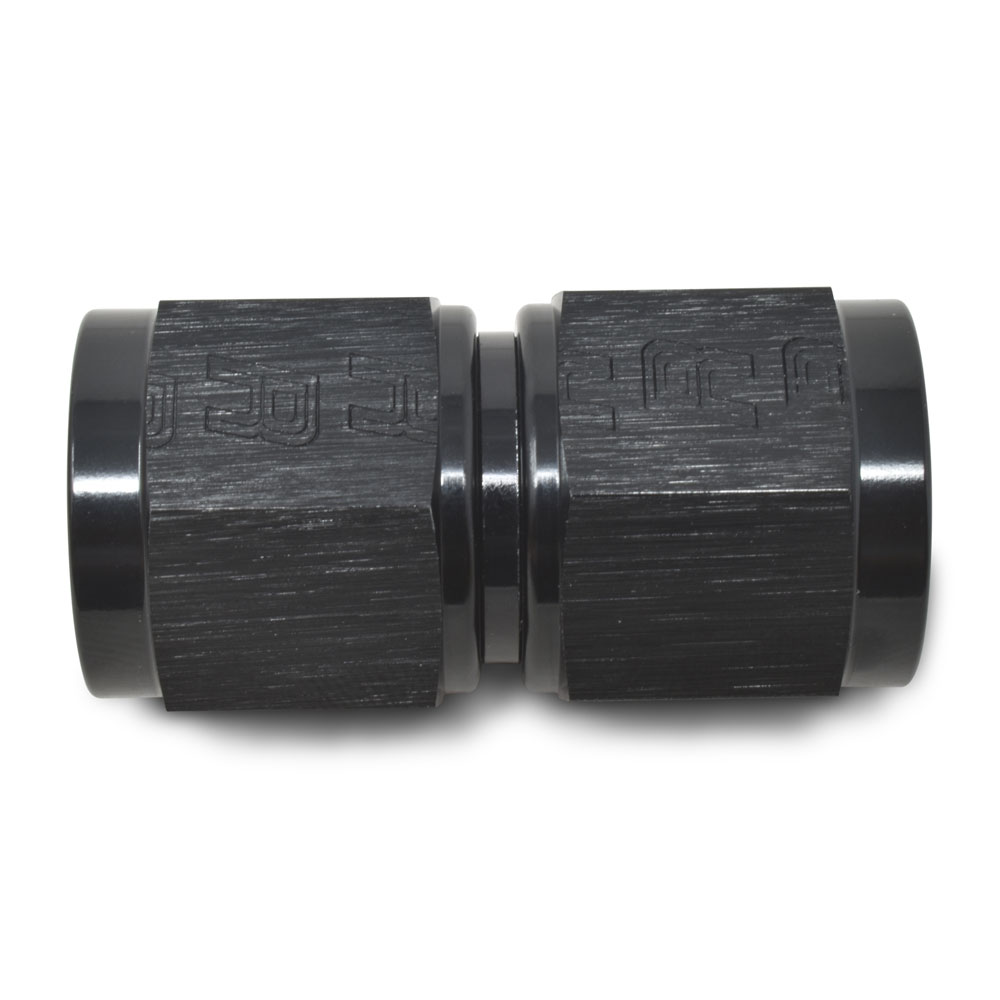 Russell AN Fitting 640013; AN to AN Coupler Black -08AN Female Straight -08AN Female 