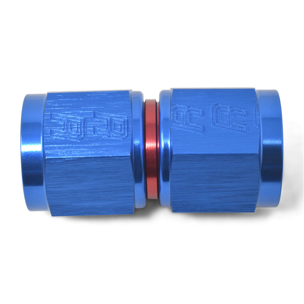 Russell AN Fitting 640030; AN to AN Coupler Red/Blue -12AN Female Straight -12AN Female 
