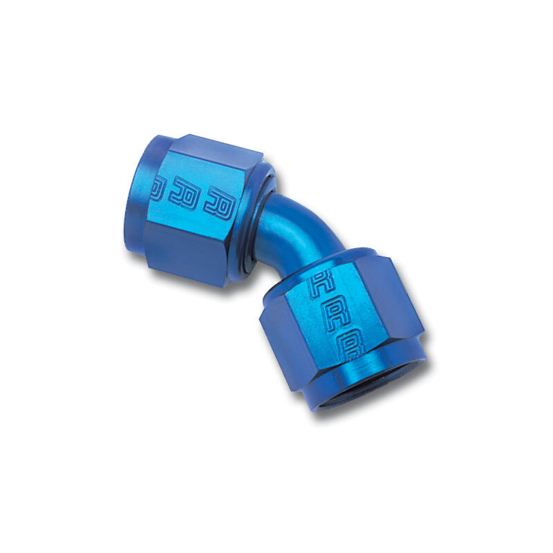Russell AN Fitting 640060; AN to AN Coupler Blue -10AN Female 45 deg. -10AN Female 