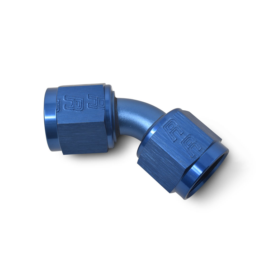 Russell AN Fitting 640060; AN to AN Coupler Blue -10AN Female 45 deg. -10AN Female 