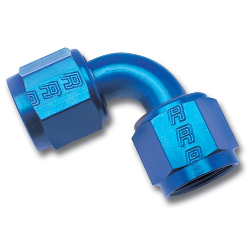 Russell AN Fitting 640180; AN to AN Coupler Blue -10AN Female 90 deg. -10AN Female 