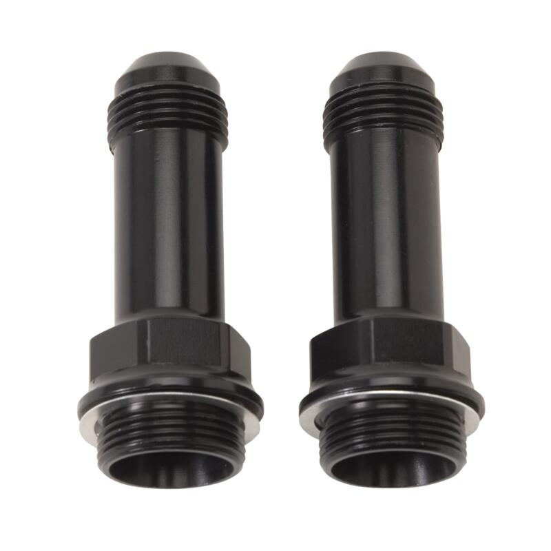 Russell Carburetor Fuel Inlet Fitting 640373; Carburetor Inlet Adapter Black -08AN Male Straight 7/8 in. -20 Male 