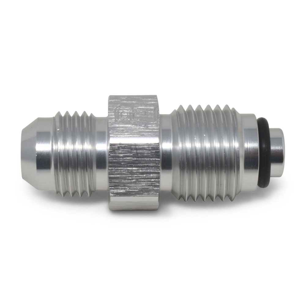 Russell AN Fitting 648060; Power Steering Adapter Clear ANodized -06AN Male Straight O-Ring 