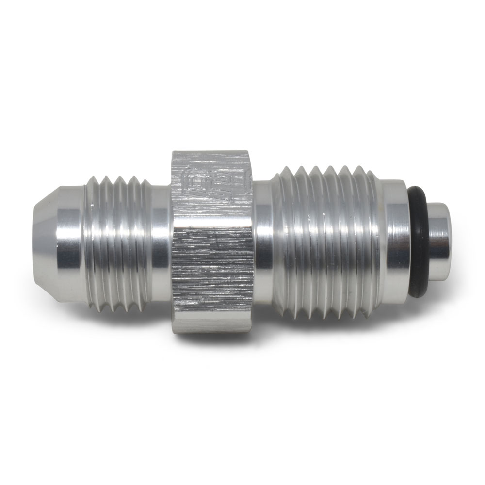 Russell AN Fitting 648080; Power Steering Adapter Clear ANodized -06AN Male Straight 18mm x 1.50 Male O Ring 