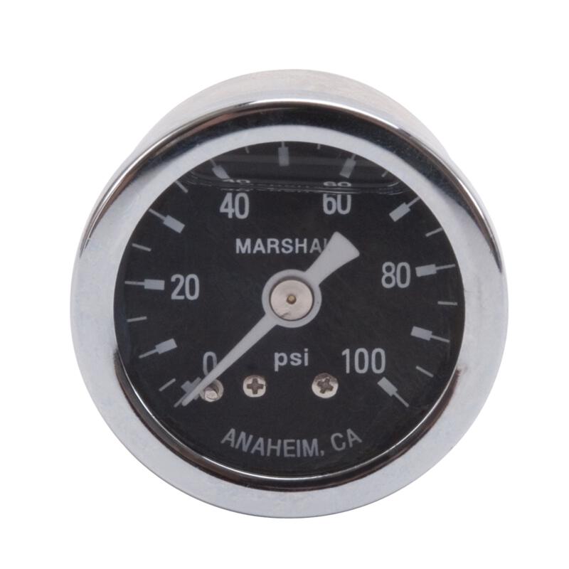 Russell Fuel Pressure Gauge 650340; Inline 0 to 100 PSI 1-1/2 in. Mechanical 