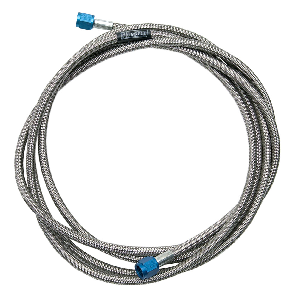 Russell Nitrous Oxide System NO2 Hose Assembly 658250; 18.000 in. Straight -04 AN Female Straight -04AN Female 