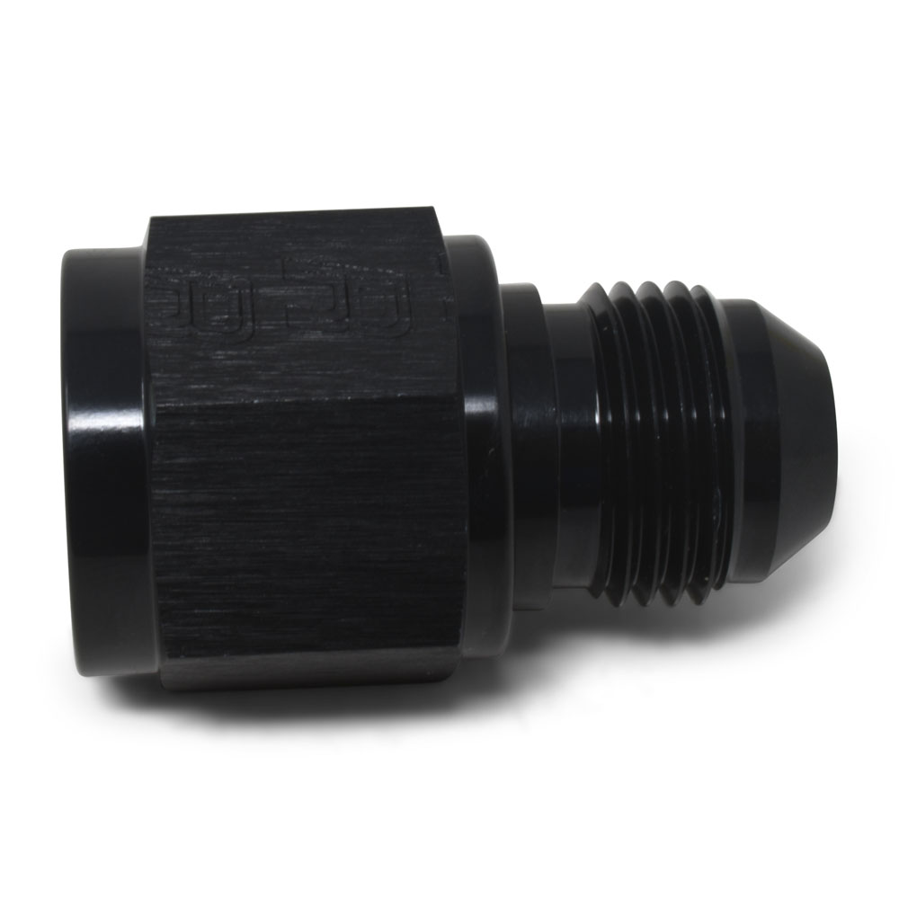 Russell AN Fitting 660033; AN to AN Reducer Black -10AN Female Straight -08AN Male 