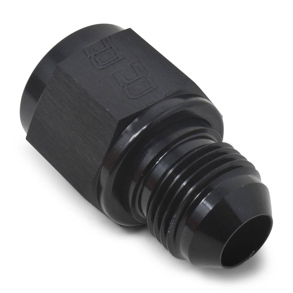 Russell AN Fitting 660033; AN to AN Reducer Black -10AN Female Straight -08AN Male 