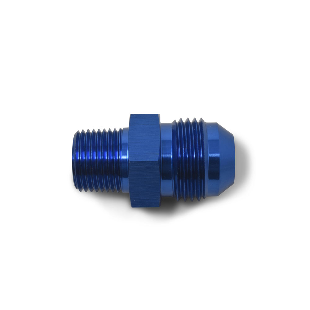 Russell AN Fitting 660460; AN to NPT Adapter Blue -06AN Male Straight 3/8 in. NPT Male 
