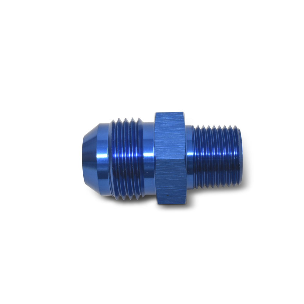 Russell AN Fitting 660530; AN to NPT Adapter Blue -16AN Male Straight 1 in. NPT Male 