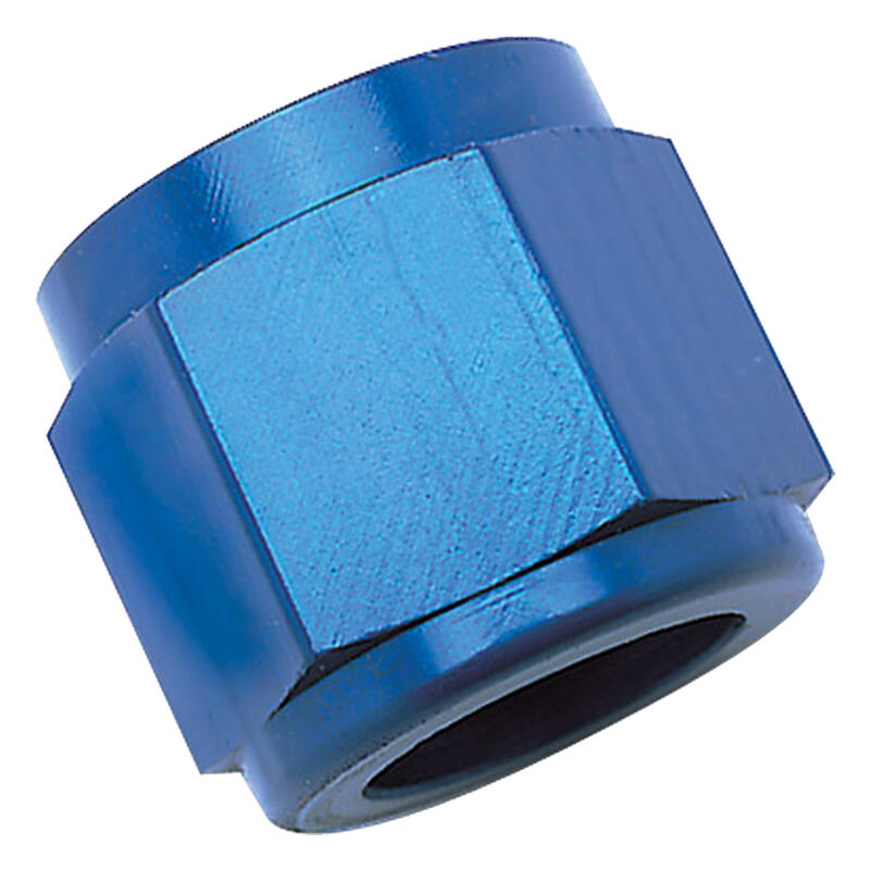 Russell Tube Fitting 660550; Tube Nut Blue Anodized Straight -03AN Female 