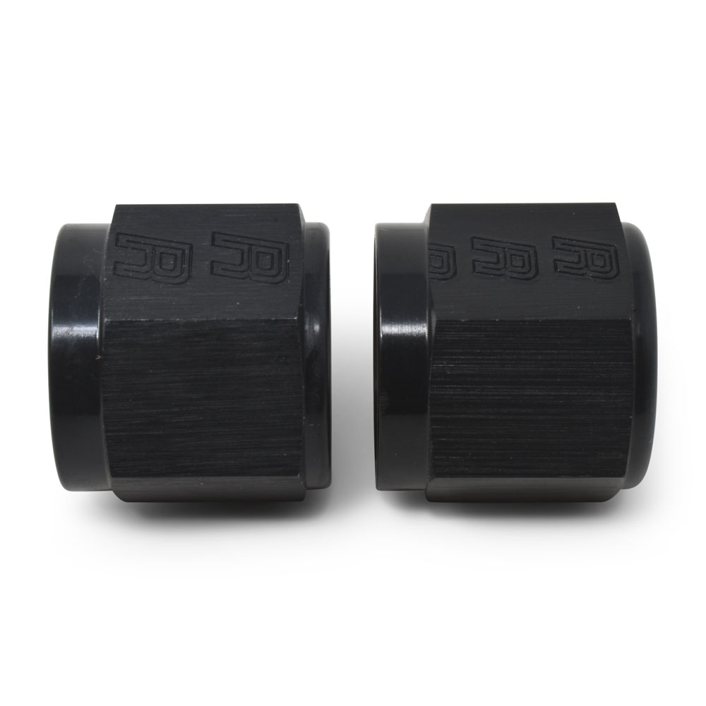 Russell Tube Fitting 660593; Tube Nut Black Anodized Straight -10AN Female 