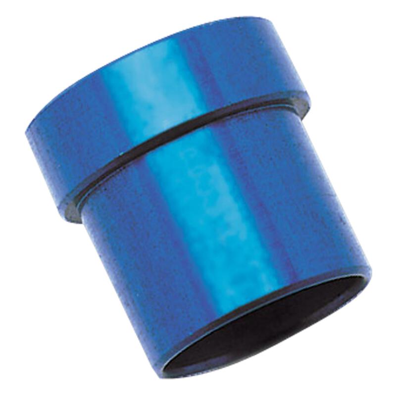 Russell Tube Fitting 660640; Tube Sleeve Blue Anodized 1/4 in. Tube Straight -04AN 