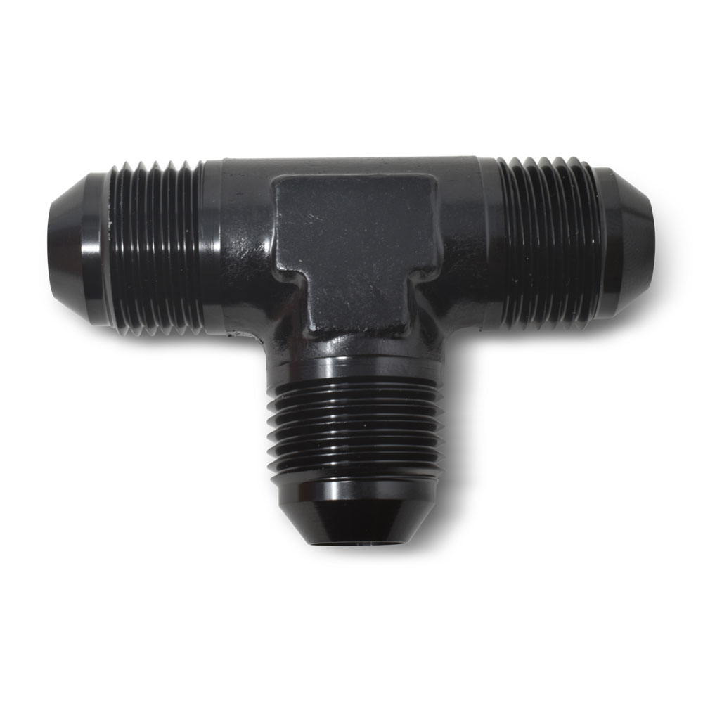 Russell AN Fitting 661033; AN to AN Tee Black -08AN Male Tee -08AN Male -08AN Male 