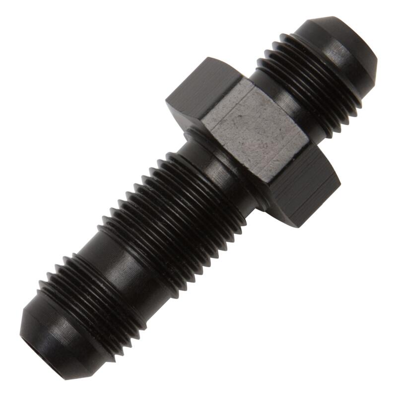 Russell AN Fitting 661183; AN to AN Bulkhead Union Black -06AN Male Straight -06AN Male 