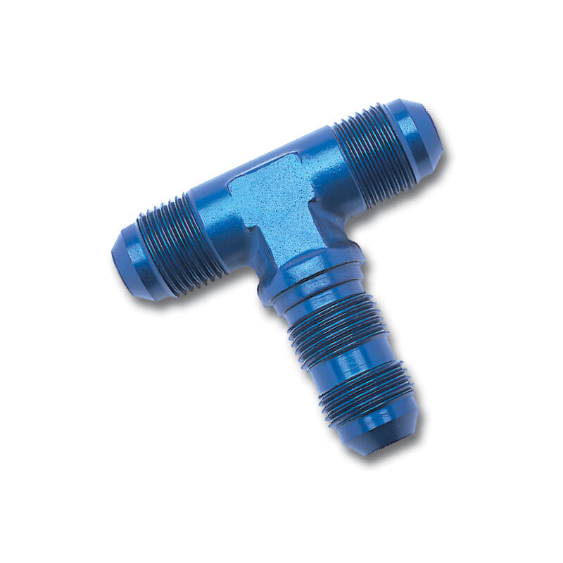Russell AN Fitting 661300; AN to AN Bulkhead Tee Blue -03AN Male Tee -03AN Male -03AN Male 