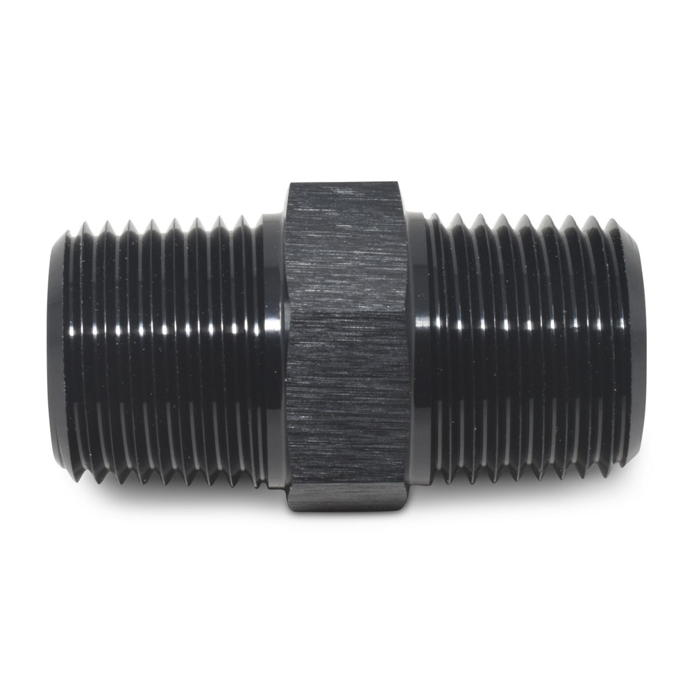 Russell Pipe Fitting 661523; NPT to NPT Union Black Anodized 3/8 in. NPT Male Straight 3/8 in. NPT Male 