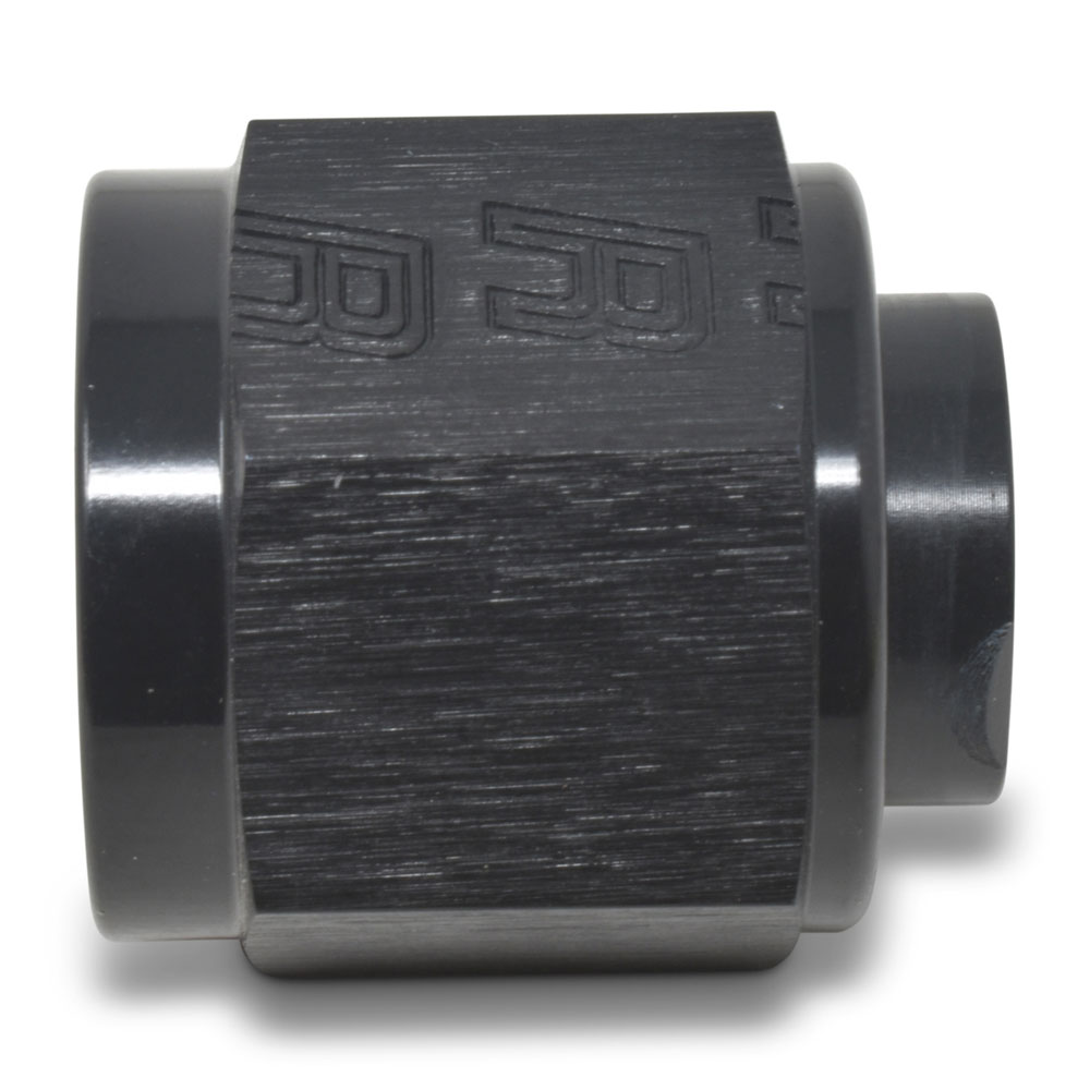 Russell AN Fitting 661953; AN Flare Cap Black -04AN Female Straight 