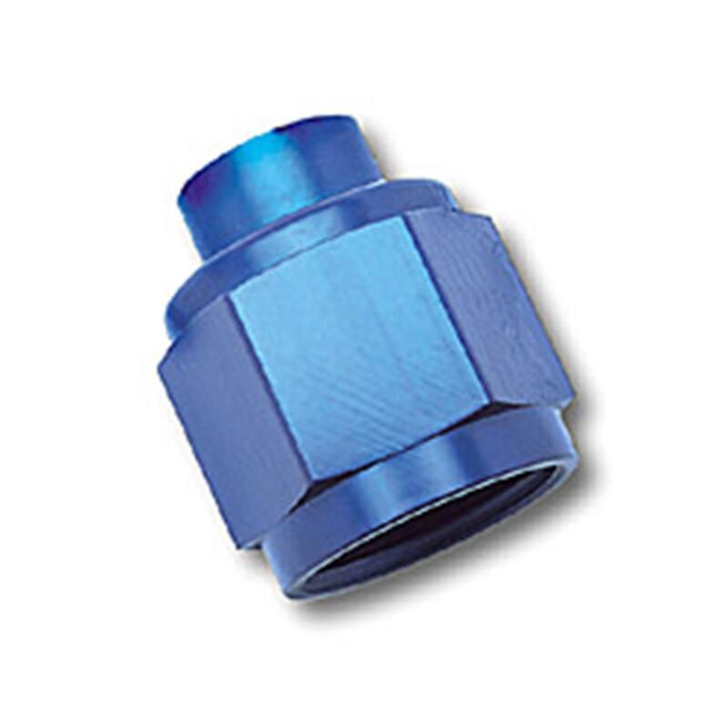 Russell AN Fitting 661960; AN Flare Cap Blue -06AN Female Straight 