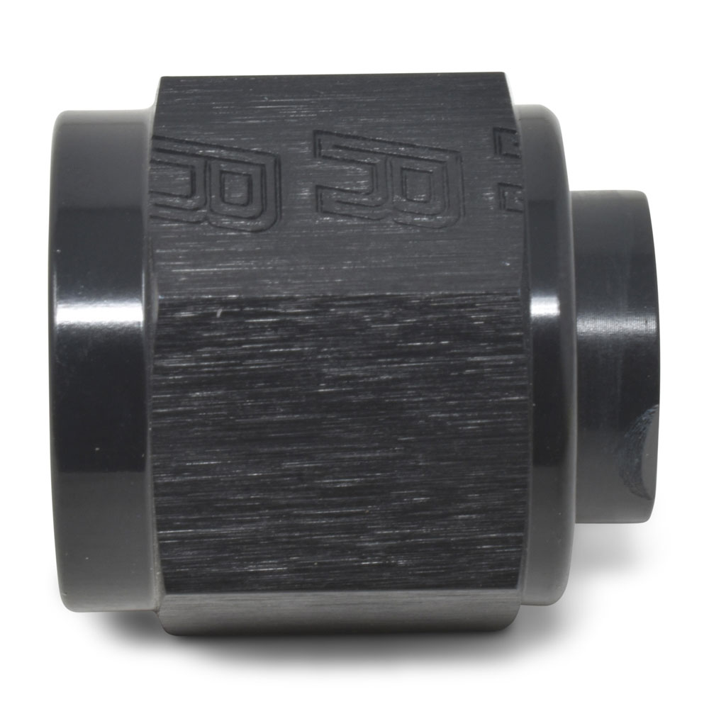 Russell AN Fitting 661973; AN Flare Cap Black -08AN Female Straight 