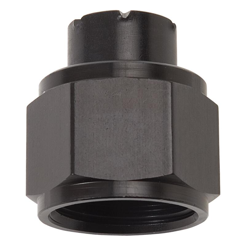 Russell AN Fitting 661993; AN Flare Cap Black -12AN Female Straight 