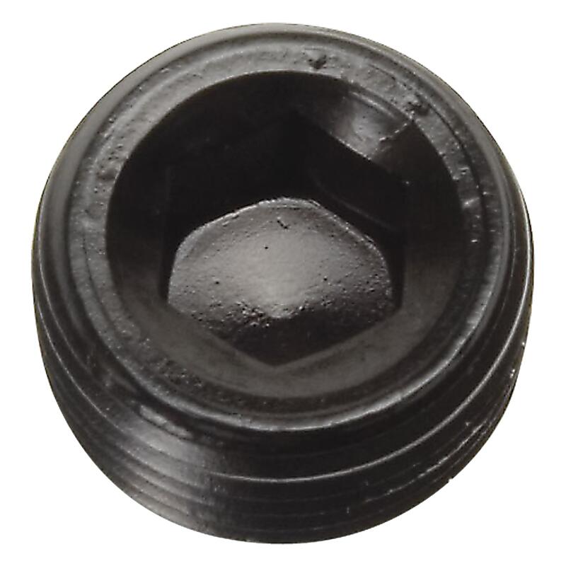 Russell Pipe Fitting 662033; NPT Plug Black 1/8 in. NPT Male Straight 