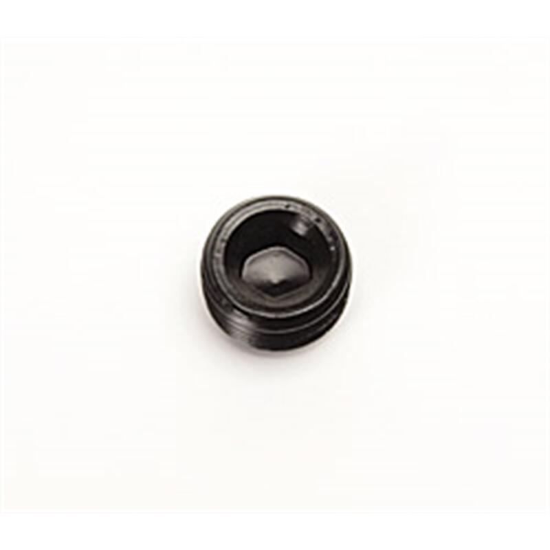 Russell Pipe Fitting 662053; NPT Plug Black Anodized 3/8 in. NPT Male Straight Internal Allen 