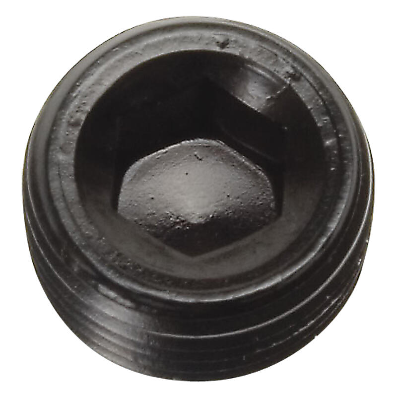 Russell Pipe Fitting 662063; NPT Plug Black Anodized 1/2 in. NPT Male Straight Internal Allen 