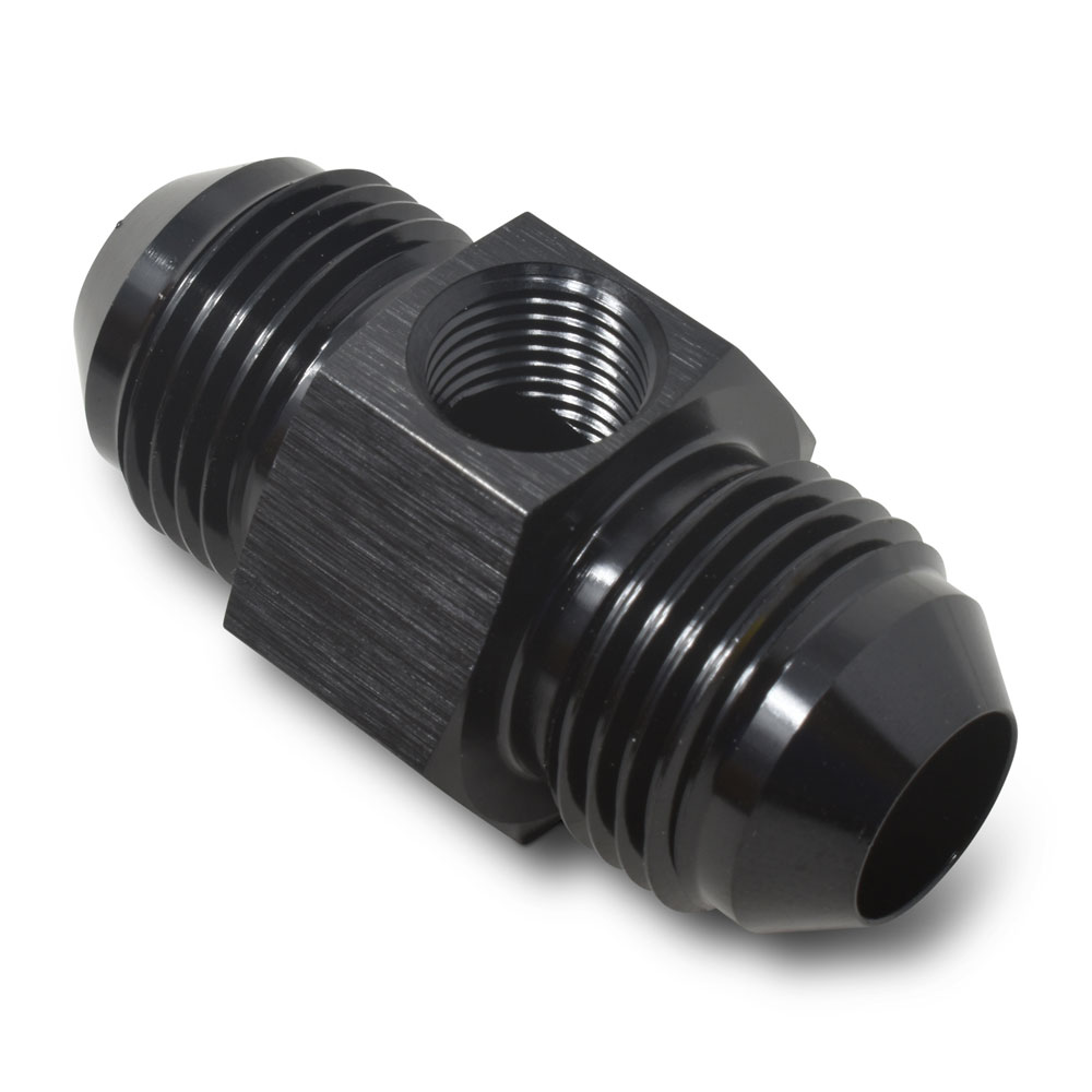 Russell AN Fitting 670013; AN to AN Union Black -08AN Male Straight -08AN Male 