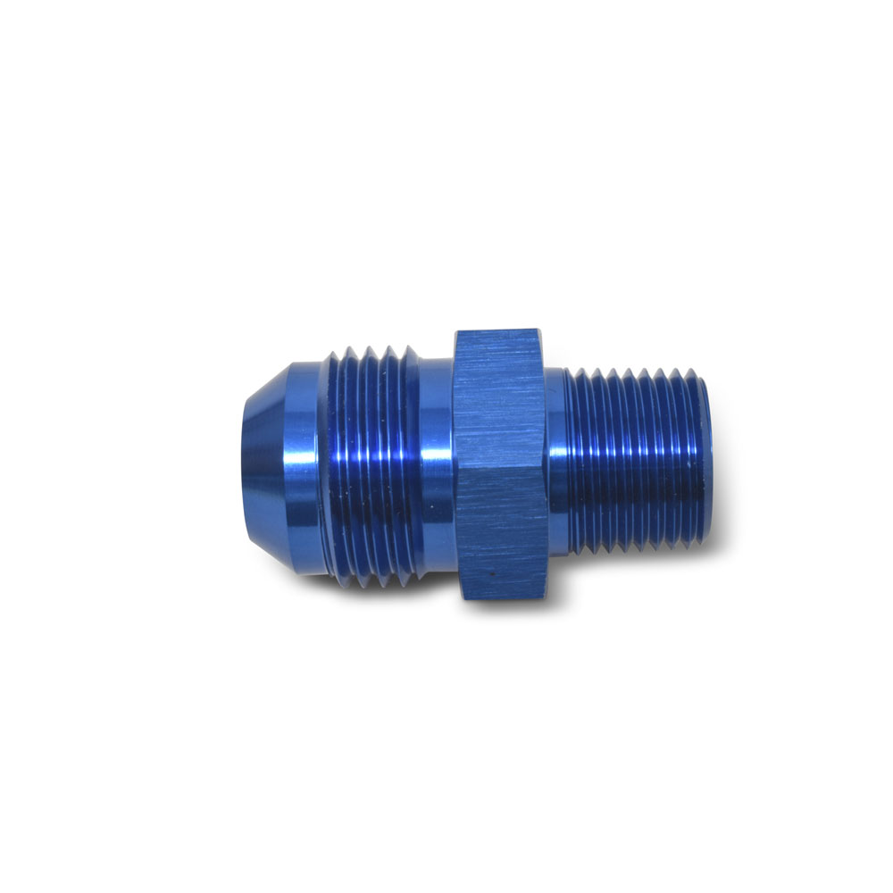 Russell AN Fitting 670030; AN to NPT Adapter Blue -10AN Male Straight 3/8 in. NPT Male 