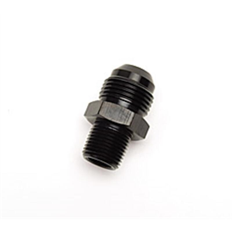 Russell AN Fitting 670033; AN to NPT Adapter Black -10AN Male Straight 3/8 in. NPT Male 