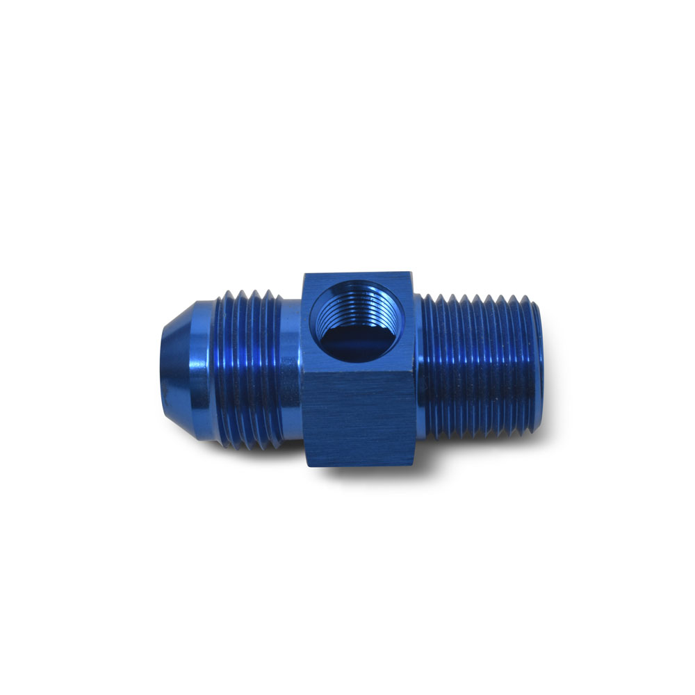 Russell AN Fitting 670060; AN to NPT Adapter Blue -06AN Male Straight 3/8 in. NPT Male 