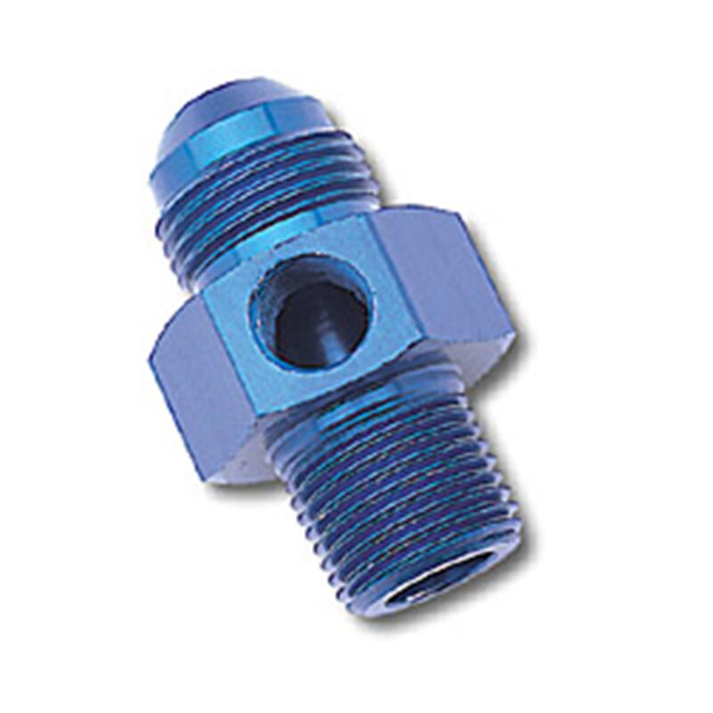 Russell AN Fitting 670060; AN to NPT Adapter Blue -06AN Male Straight 3/8 in. NPT Male 
