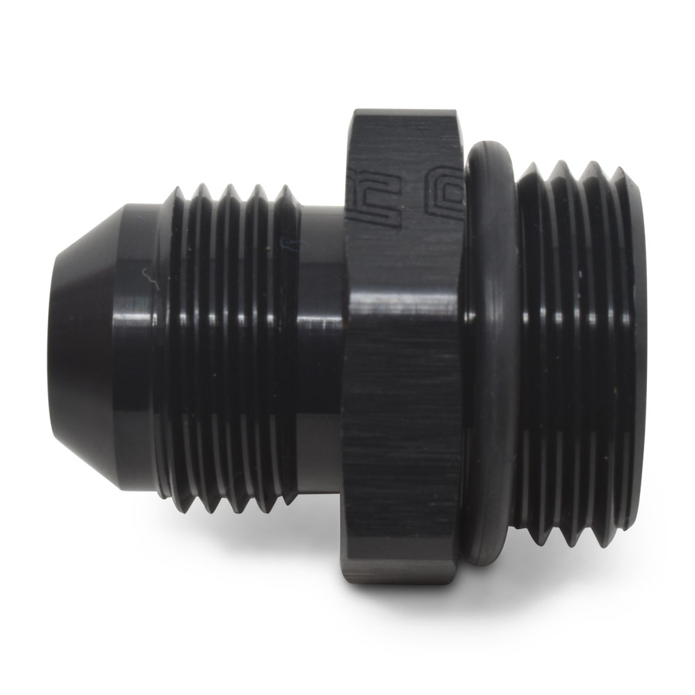 Russell AN Fitting 670650; AN to ORB Adapter Black -06AN Male Straight -10AN ORB Male 